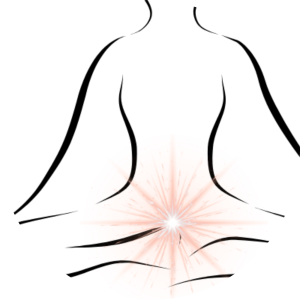 sacral chakra in silhoutte